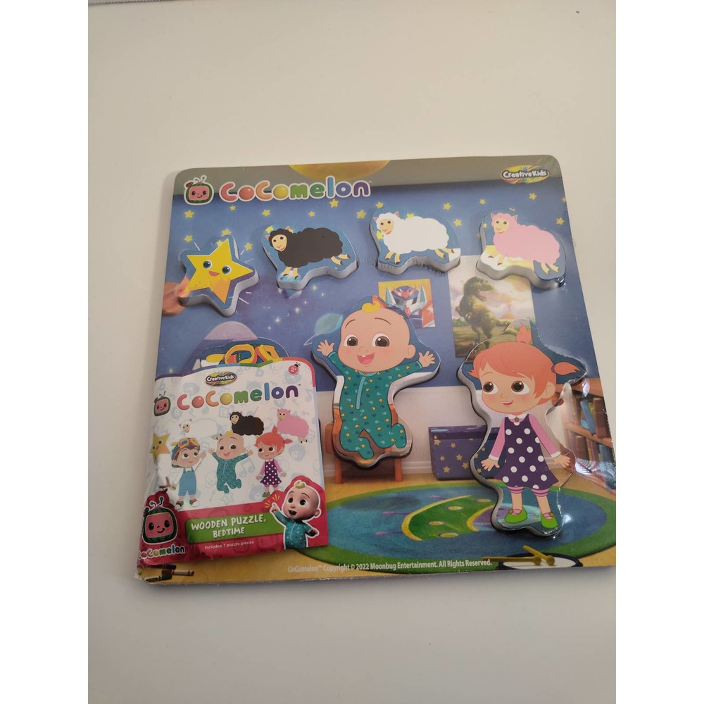 Cocomelon Bedtime 7 Piece wood Puzzle New
